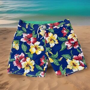 Polo Ralph Lauren Floral Board Shorts Men 36 Beach Surf Cruise Island Hawaiian